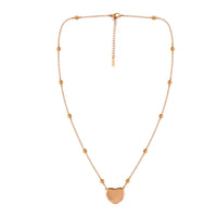 Minimal Rose Gold-Tone Heart Shaped Necklace