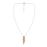 Rose Gold Bar Necklace with Love & Sparkle