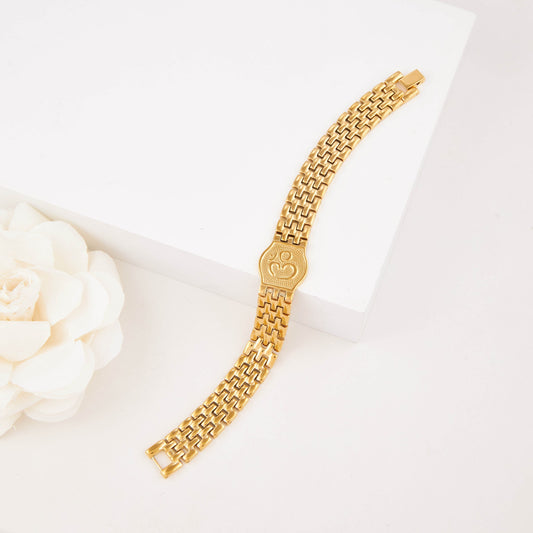Premium Gold-Plated Om Lucky Bracelet For Men