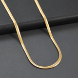 Smooth Gold Finish Snake Chain Necklace for Men
