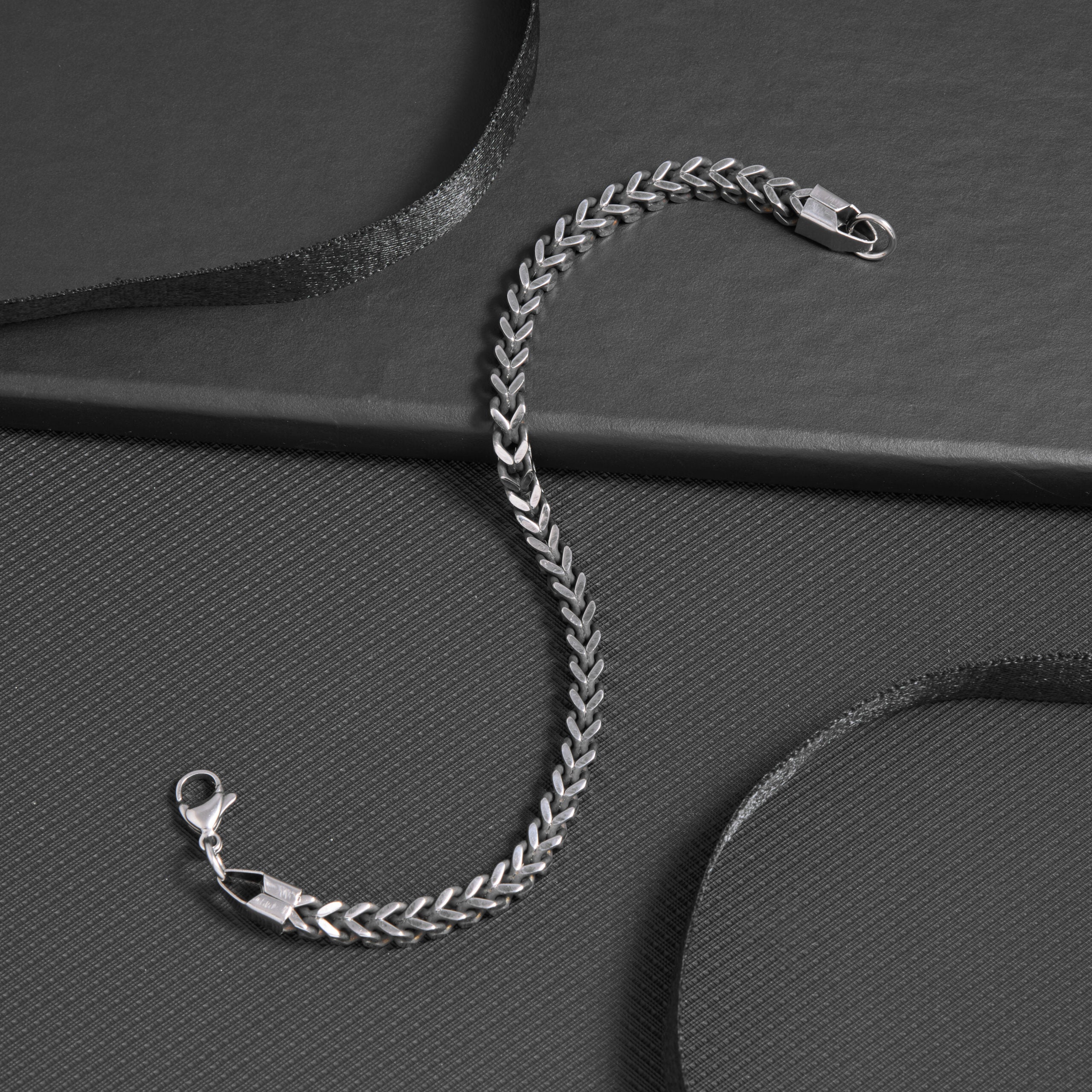 Chunky Silver Chain Link Stainless Steel Bracelet for Men