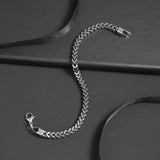 Chunky Silver Chain Link Stainless Steel Bracelet for Men