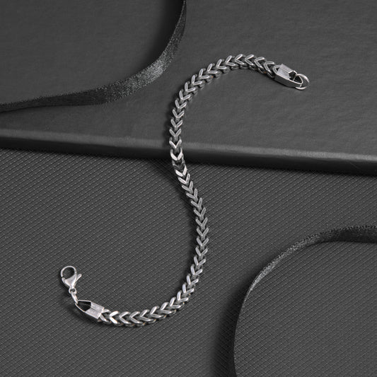 Chunky Silver Chain Link Stainless Steel Bracelet for Men