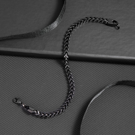 Bold Link Stainless Steel Black Bracelet for Men