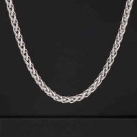 Twisted Design Stainless Steel Chain for Men (21.5 Inch)