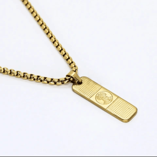 Dotted Pattern Hanuman Pendant Gold-Plated Necklace Chain For Men