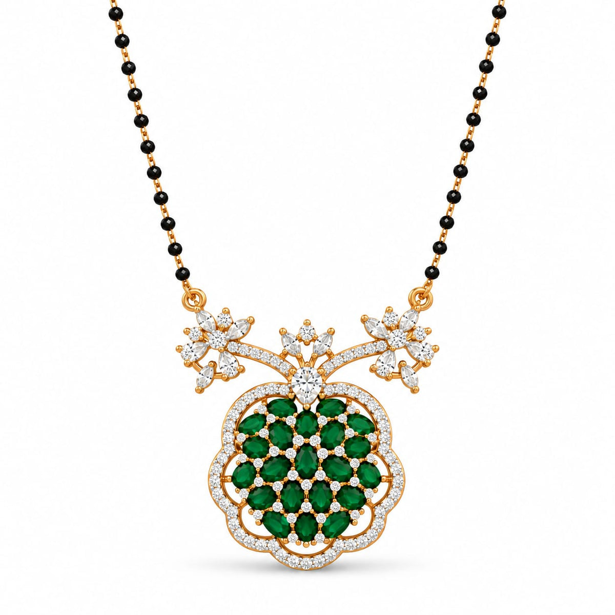 Royal Crystal Black Bead Mangalsutra