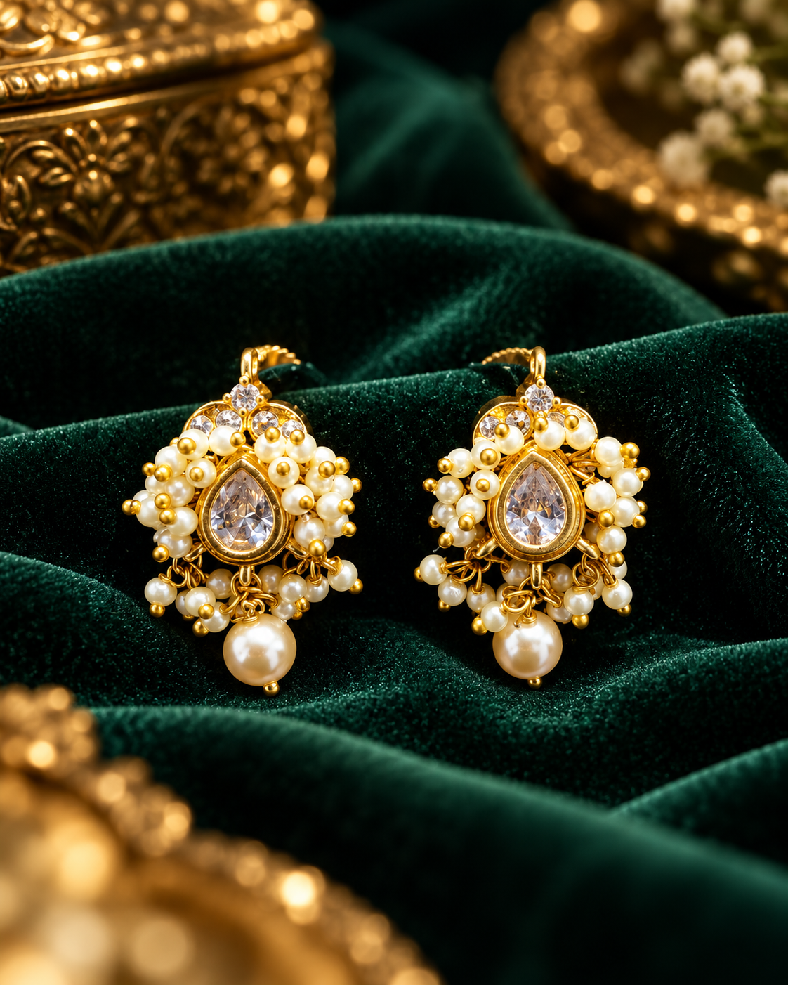 Elegant Pearl Stud Earrings