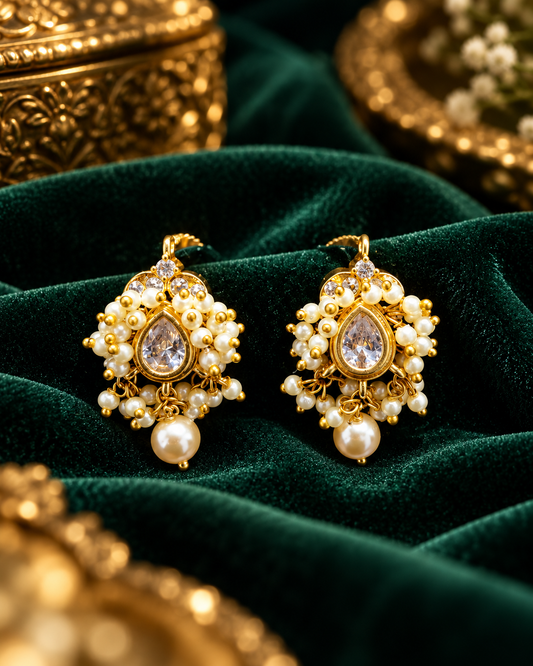 Elegant Pearl Stud Earrings