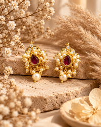 Elegant Pearl Stud Earrings