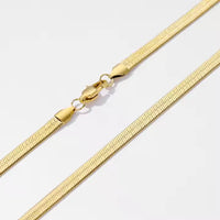 Smooth Gold Finish Snake Chain Necklace for Men