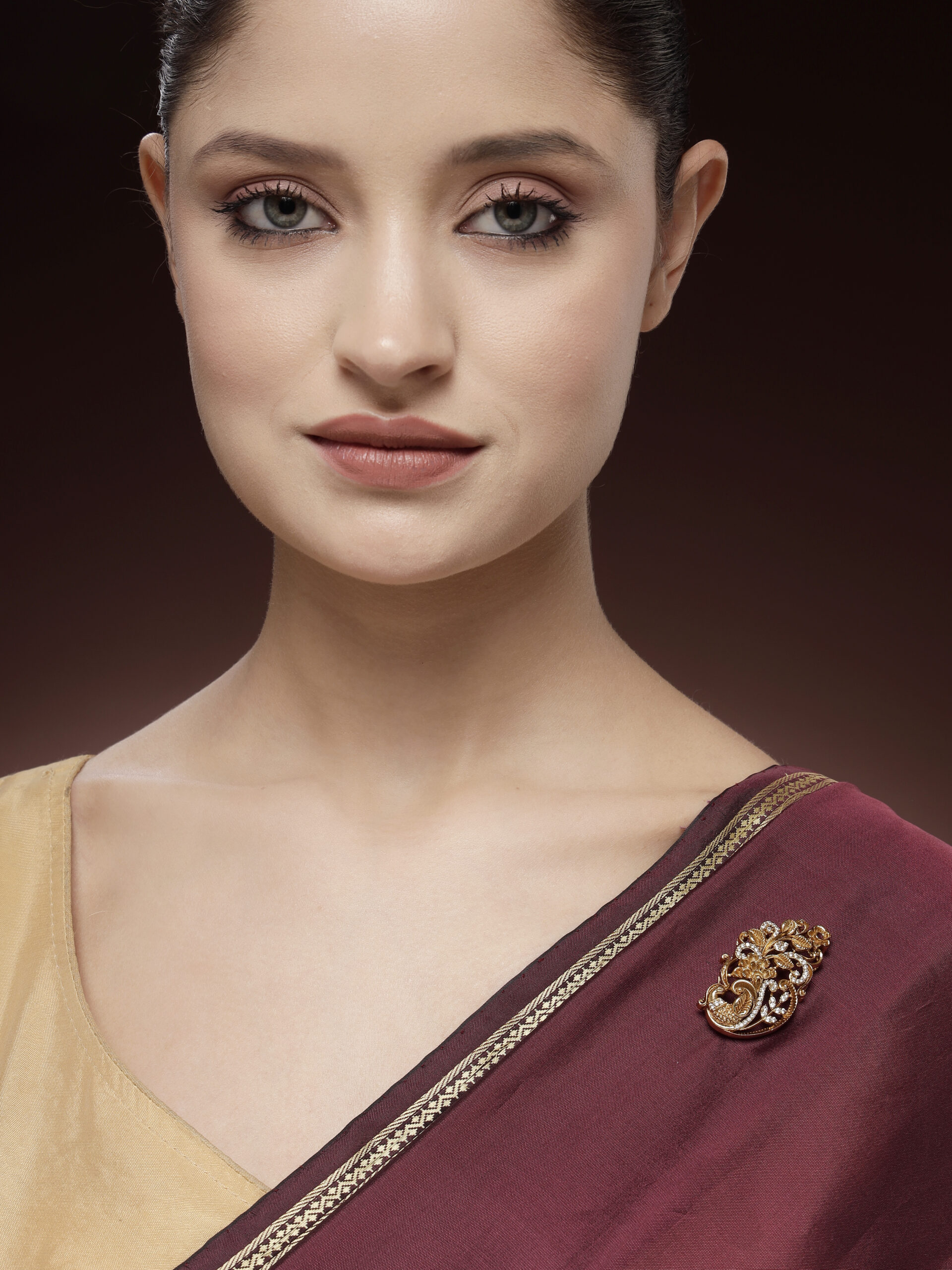 Classic Ruby Zircon Elegance Brooch