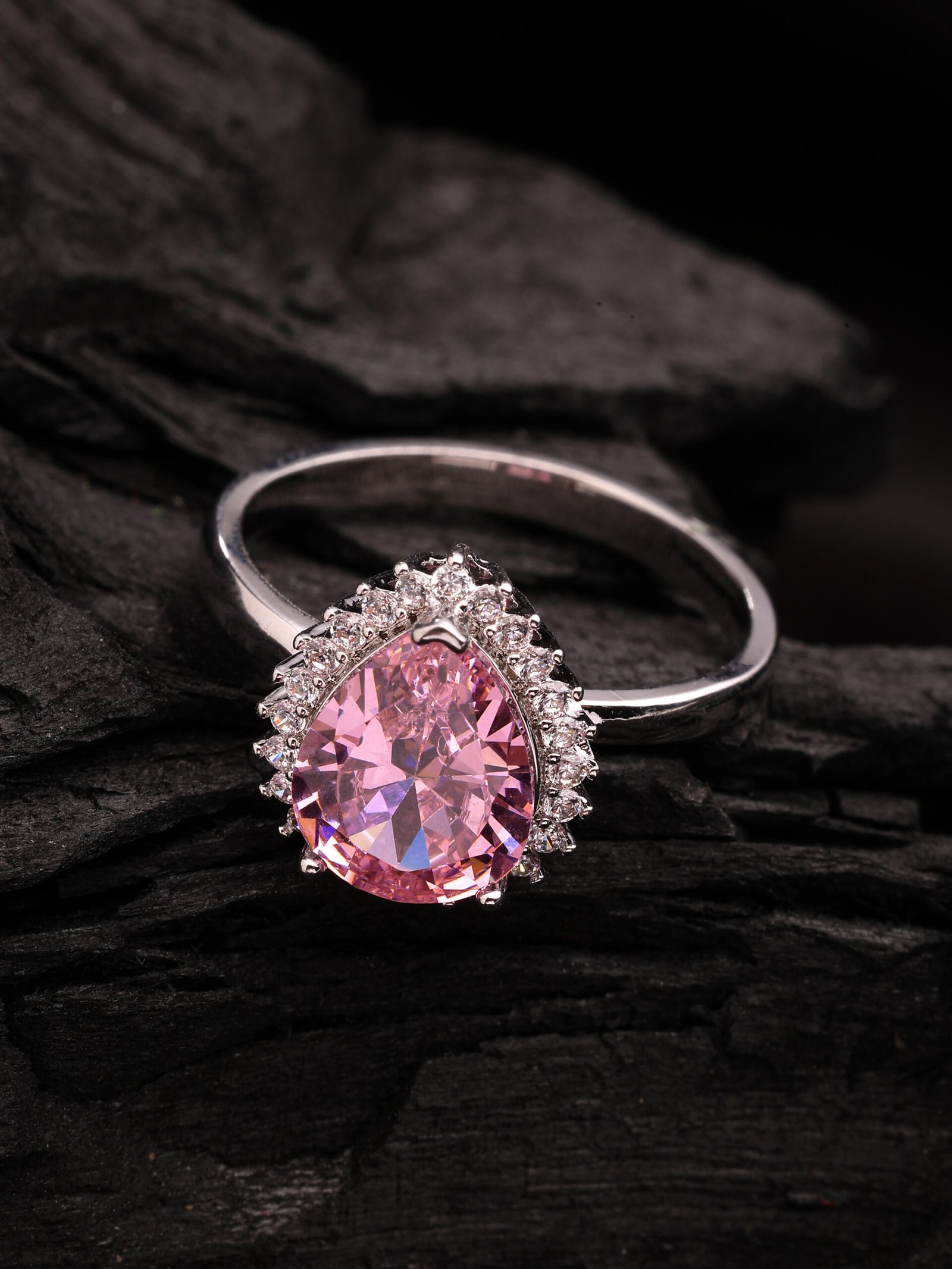 Zircon & Rose Quartz Ring