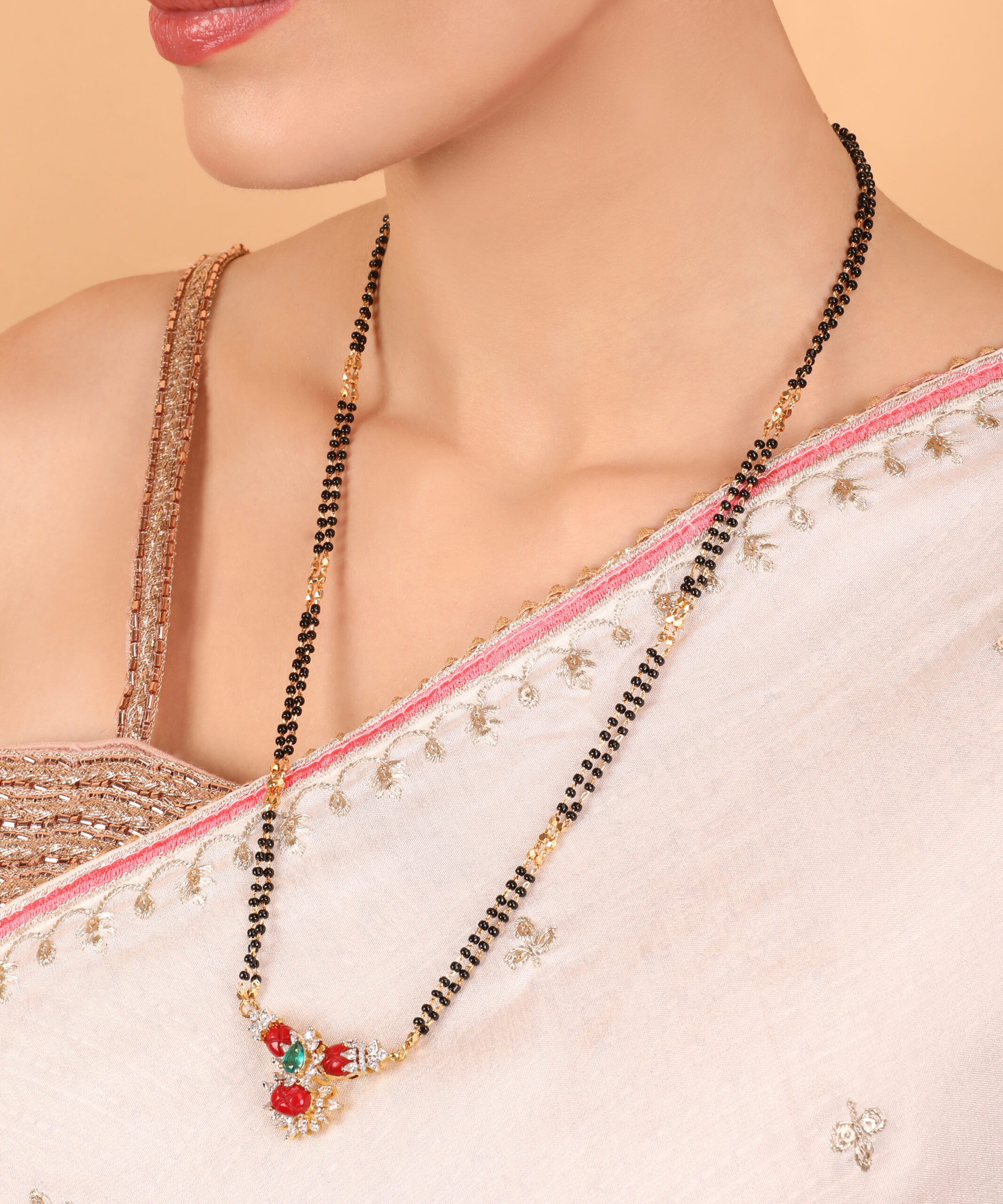 Elegance in Gold — The Premium Black Beads | Red